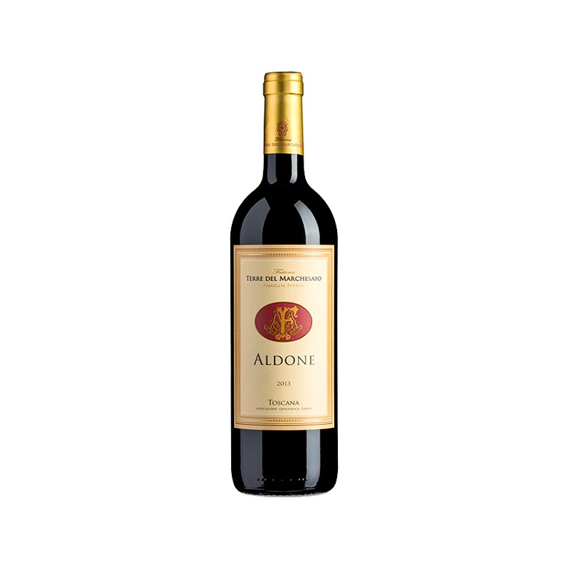Red wine bottle Aldone IGT Toscana Rosso Merlot Riserva