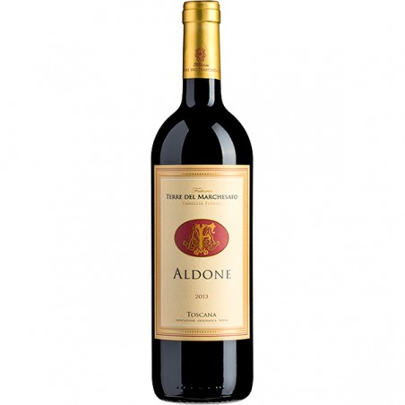Red wine bottle Aldone IGT Toscana Rosso Merlot Riserva