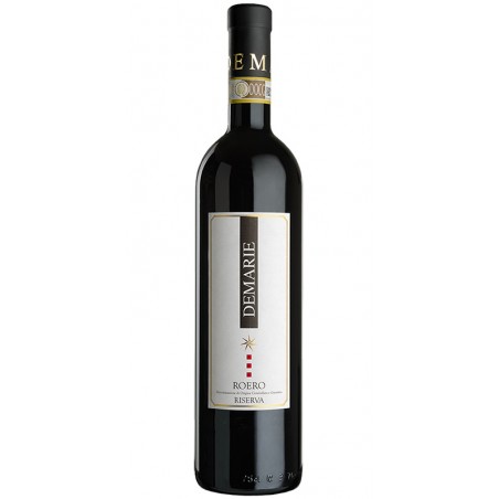 Roero Riserva DOCG red wine bottle made with Nebbiolo grapes