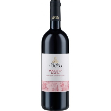 Red wine bottle Dolcetto d'Alba DOC