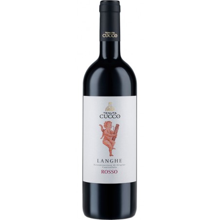 Red wine bottle Langhe DOC Rosso