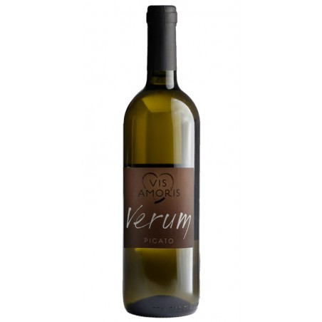 White wine bottle with Pigato Verum from the Liguria