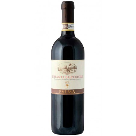 Red wine bottle Chianti Superiore DOCG from Tuscany