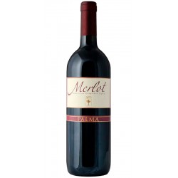 Red wine bottle Merlot Palma IGT from Tuscany