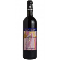 Italian red wine bottle Luminoso Orcia DOC from Tuscany