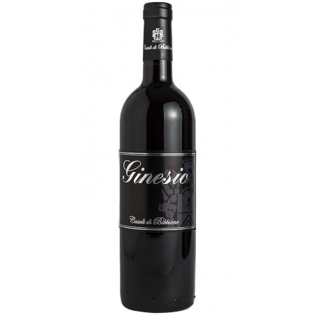 Italian red wine bottle Ginesio IGT rosso Toscano