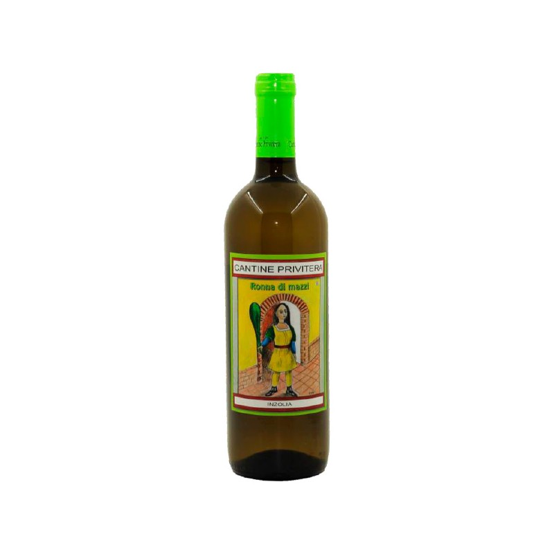 White wine bottle Inzolia with 75cl