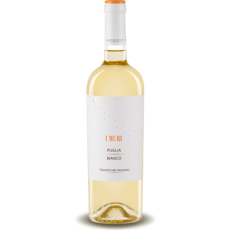 Italian white wine bottle I Muri Bianco Puglia IGP