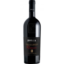 Red wine bottle Zolla Primitivo Riserva DOP