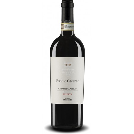 Italian red wine bottle Poggio Civeta Chianti Classico DOCG from tuscany
