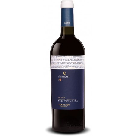 Italian red wine from sicily Chiantari - Nero D’Avola - Merlot Sicilia DOP bottle
