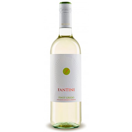 Italian white wine from abruzzo Fantini Pinot Grigio Terre Siciliane IGP bottle