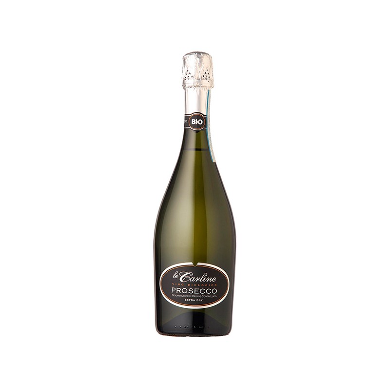 Italian sparkling wine Prosecco DOC Spumante Extra Dry BIO bottle