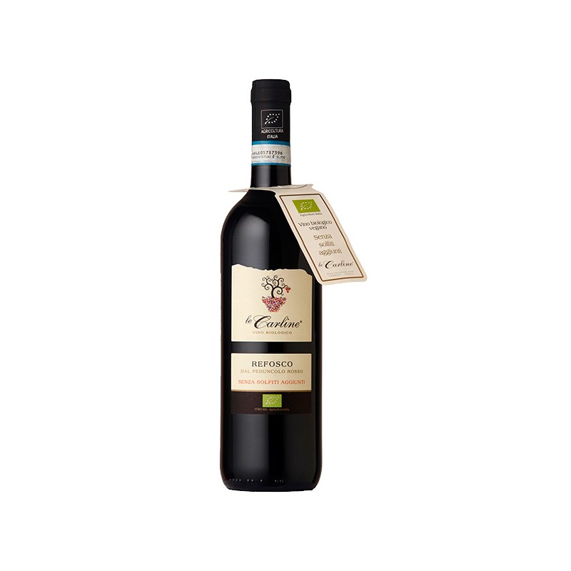 Italian red wine Refosco DOC Lison Pramaggiore BIO without sulphites bottle
