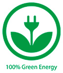 100% clean energy logo